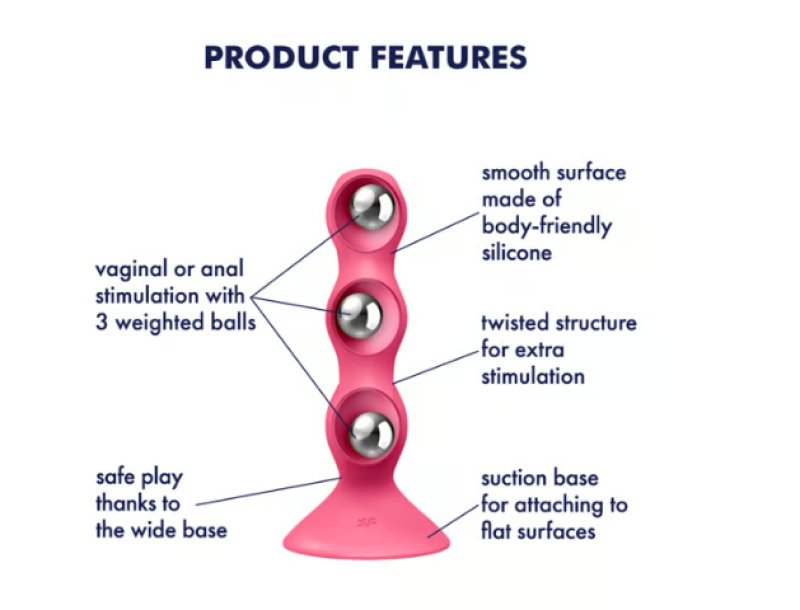 Satisfyer Triple Ball-R 18cm Weighted Anal Plug – Three Beaded Stimulation