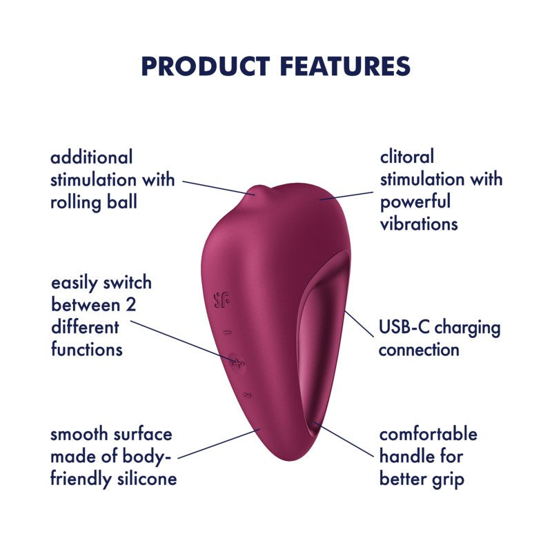 Satisfyer Delighterrr (Berry) – Clitoral Vibrator With Vibration and Rotation Programs > Vibrators > Ladies > Clitoral Vibrators and Stimulators