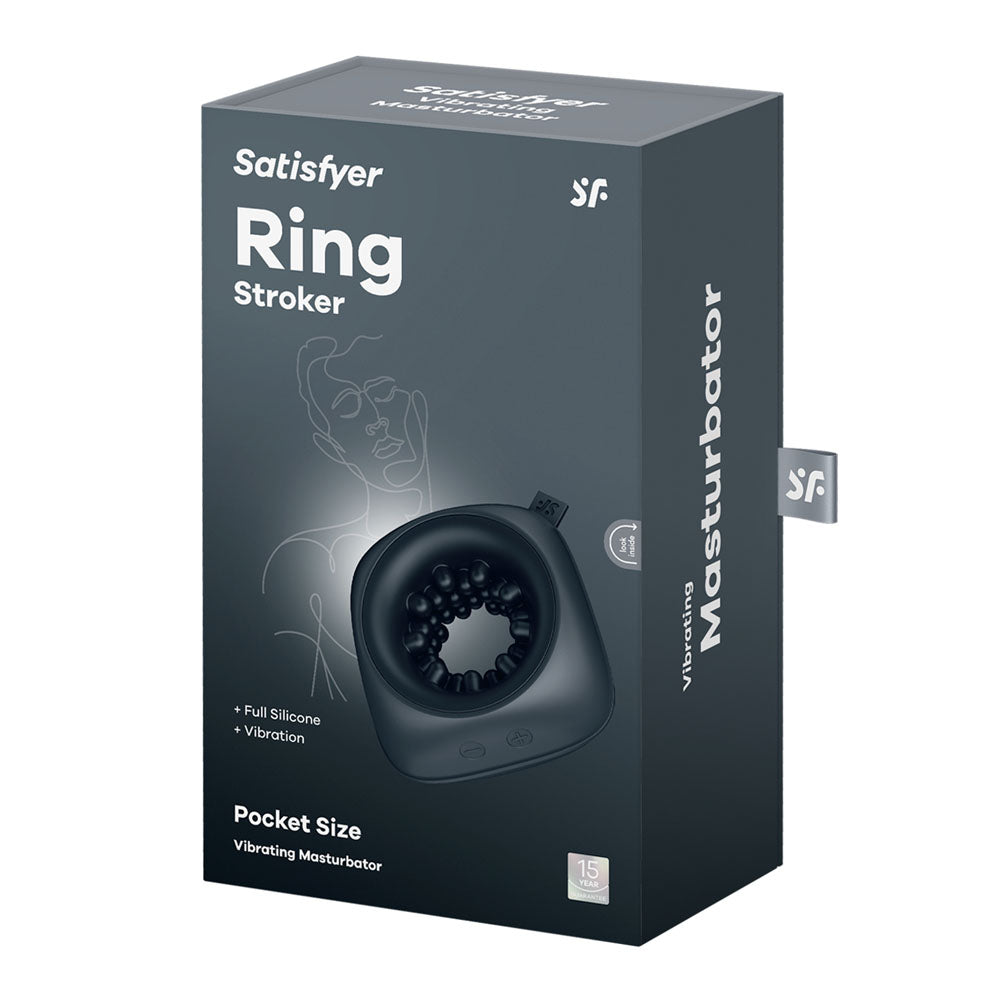 Satisfyer Ring Stroker – Compact Silicone Pocket Size Vibrating Masturbator > Sex Toys For Men > Masturbators > Vibrating