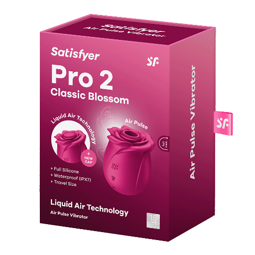 Satisfyer Pro 2 Classic Blossom – Air Pulse Silicone Vibrator Red > Sex Toys For Ladies > Rose Stimulators