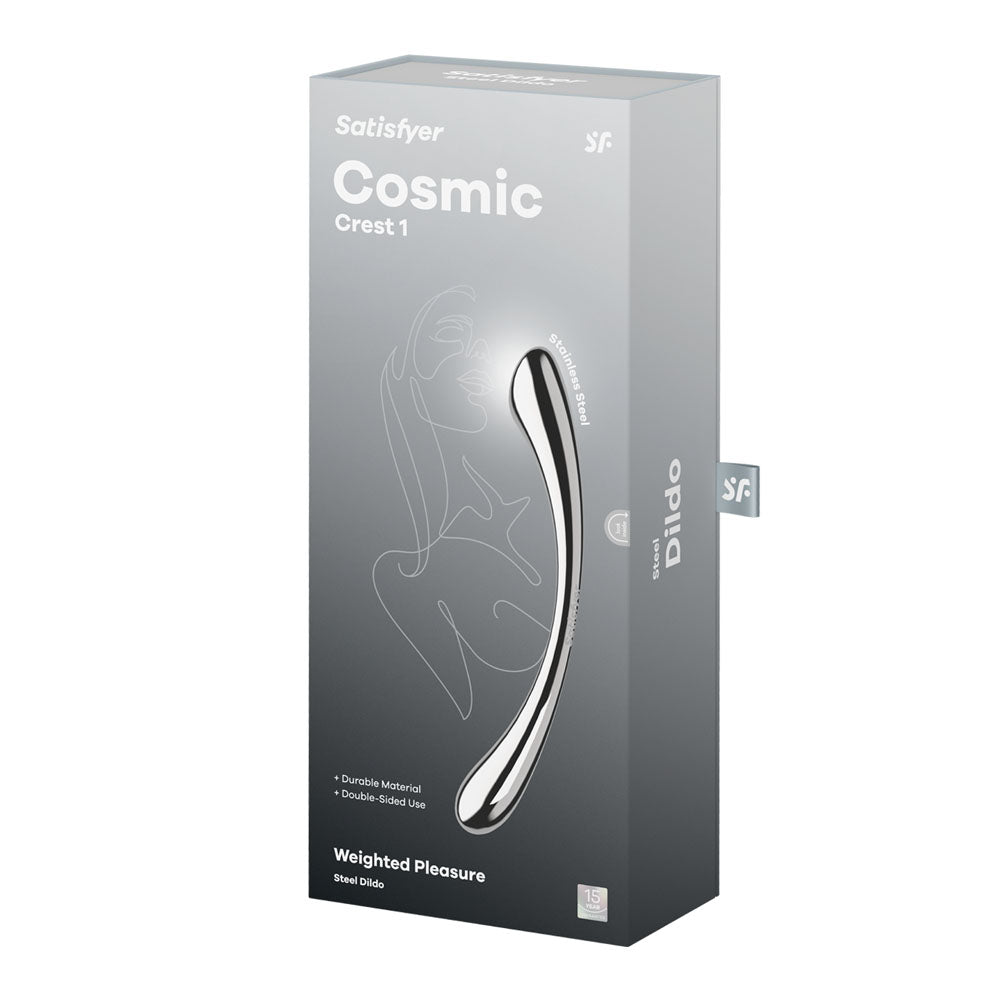 Satisfyer Cosmic Crest Stainless Steel Curved Dildo 24cm > Dildos > Neutral Dildos