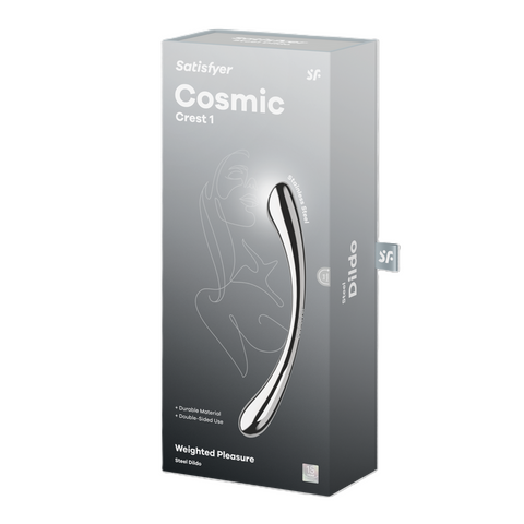 Satisfyer Cosmic Crest Stainless Steel Curved Dildo 24cm Chrome DONGS