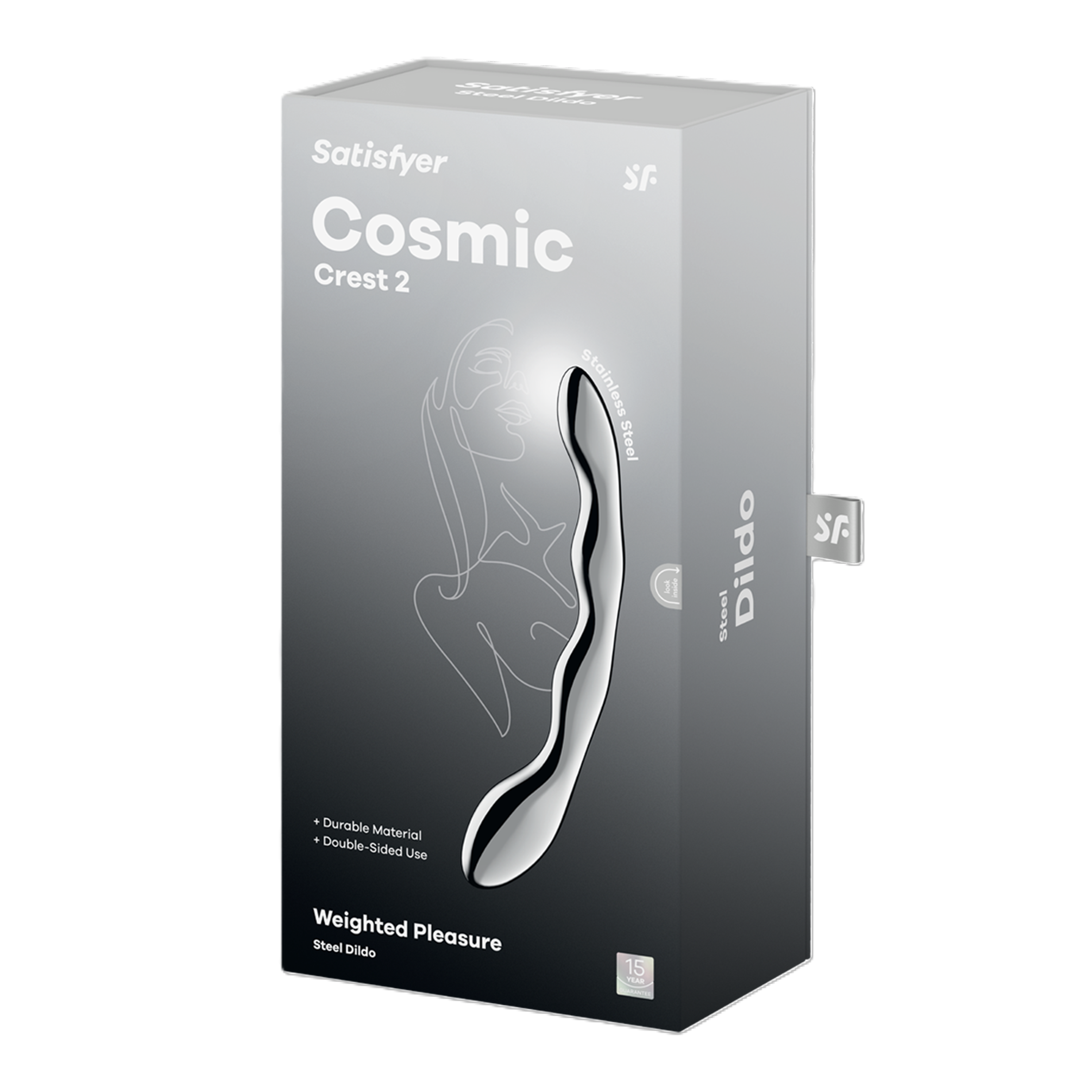 Satisfyer Cosmic Crest 2 Stainless Steel 20.5 Cm Dildo Chrome DONGS
