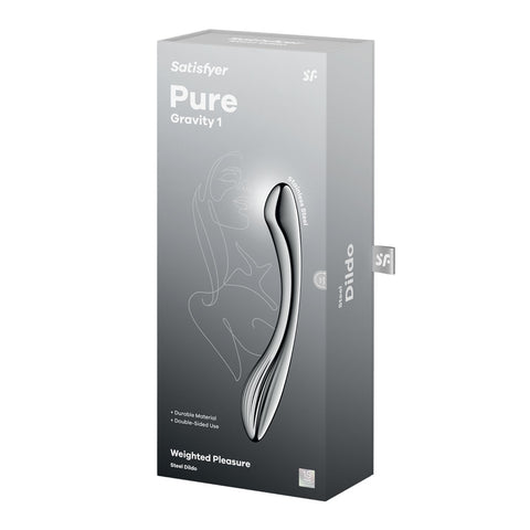 Satisfyer Pure Gravity 1 Steel 22cm Stainless Dildo DONGS-PREMIUM