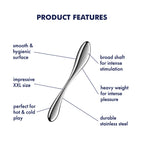 Satisfyer Star Force 3 Steel 27cm Dual Shaft Long Dildo > Dildos > Double Dildos