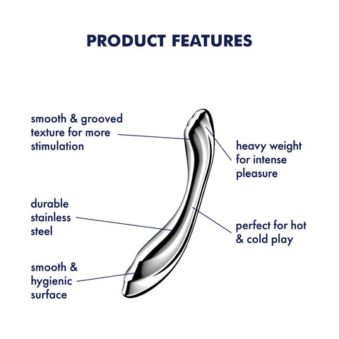 Satisfyer Pure Gravity 2 Stainless Steel 21cm Dildo > Dildos > Neutral Dildos