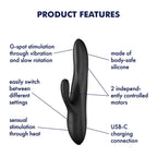 Satisfyer Heat Flex 3 – 23cm Rechargeable Warming Rotating Rabbit Vibrator > Vibrators > Ladies > Rabbit