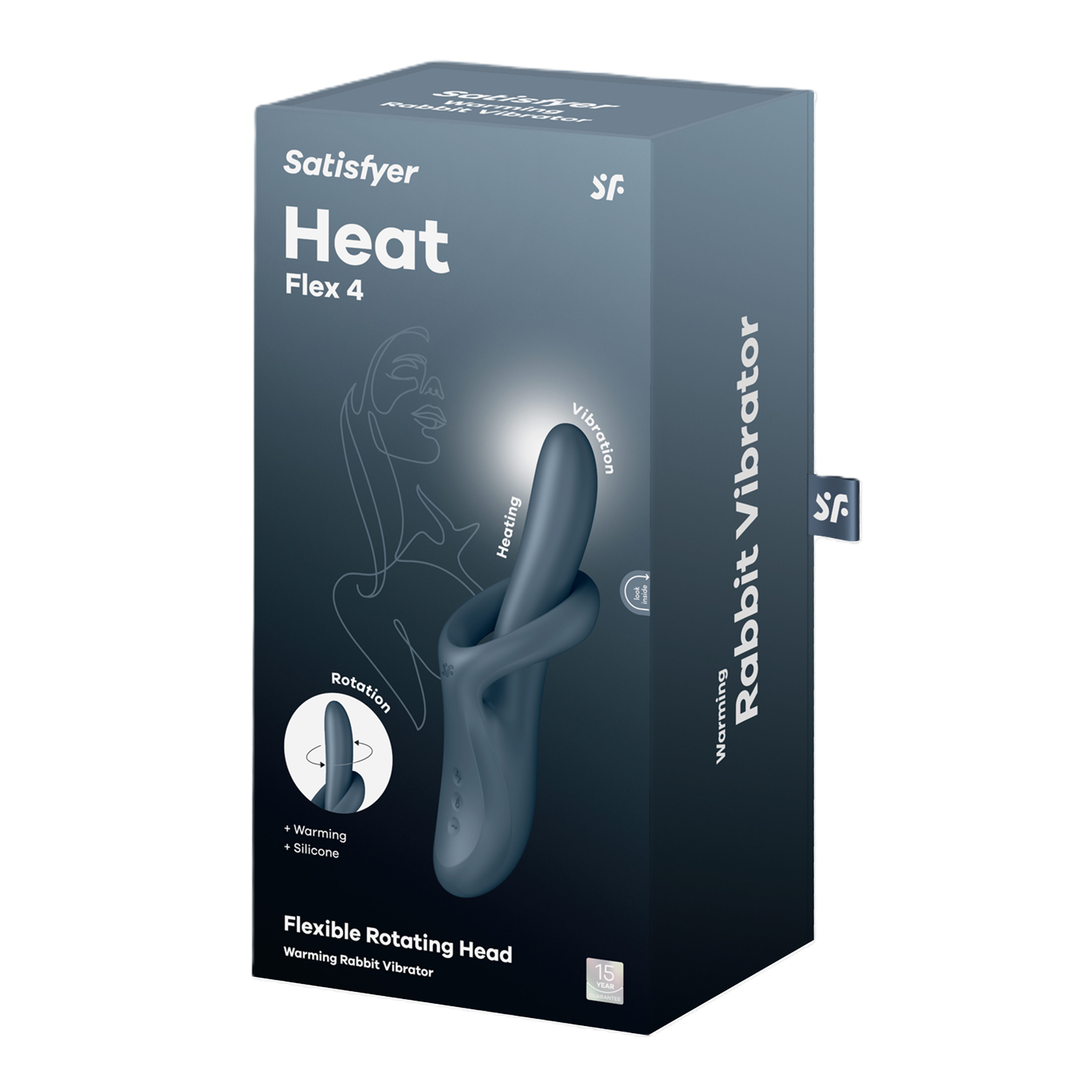 Satisfyer Heat Flex 4 Heating Vibrator – Rechargeable Silicone Vibrator with Heating Function Grey > Sex Toys For Ladies > G-Spot Vibrators