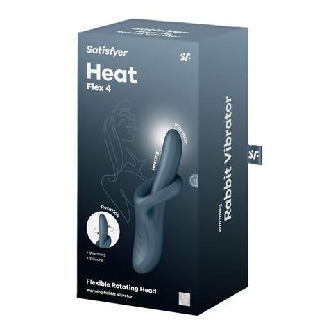 Satisfyer Heat Flex 4 Grey Heating Vibrator Grey Vibrators - G Spot