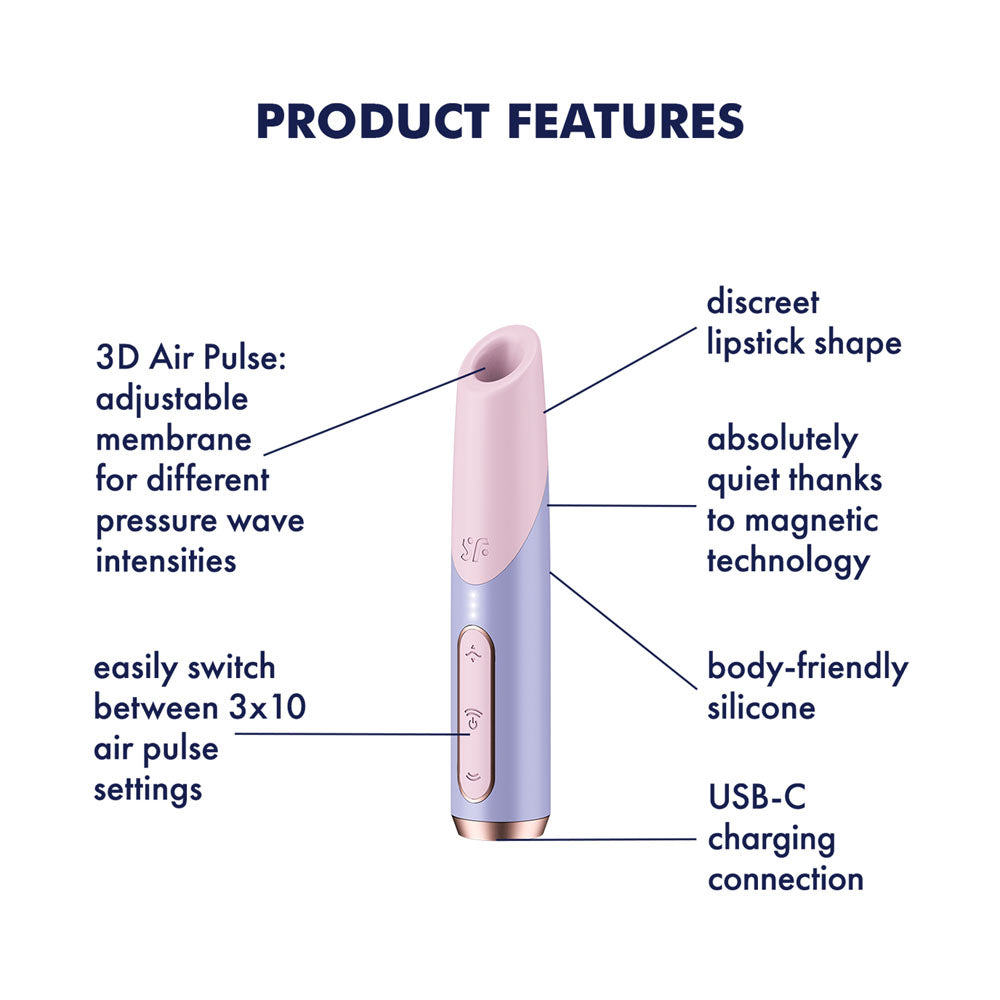 Satisfyer Bold Kiss Travel-Sized Clitoral Massager – Compact Silicone Clitoral Massager > Vibrators > Mini Vibrators