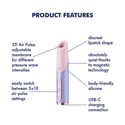 Satisfyer Bold Kiss Travel-Sized Clitoral Massager > Vibrators > Mini Vibrators