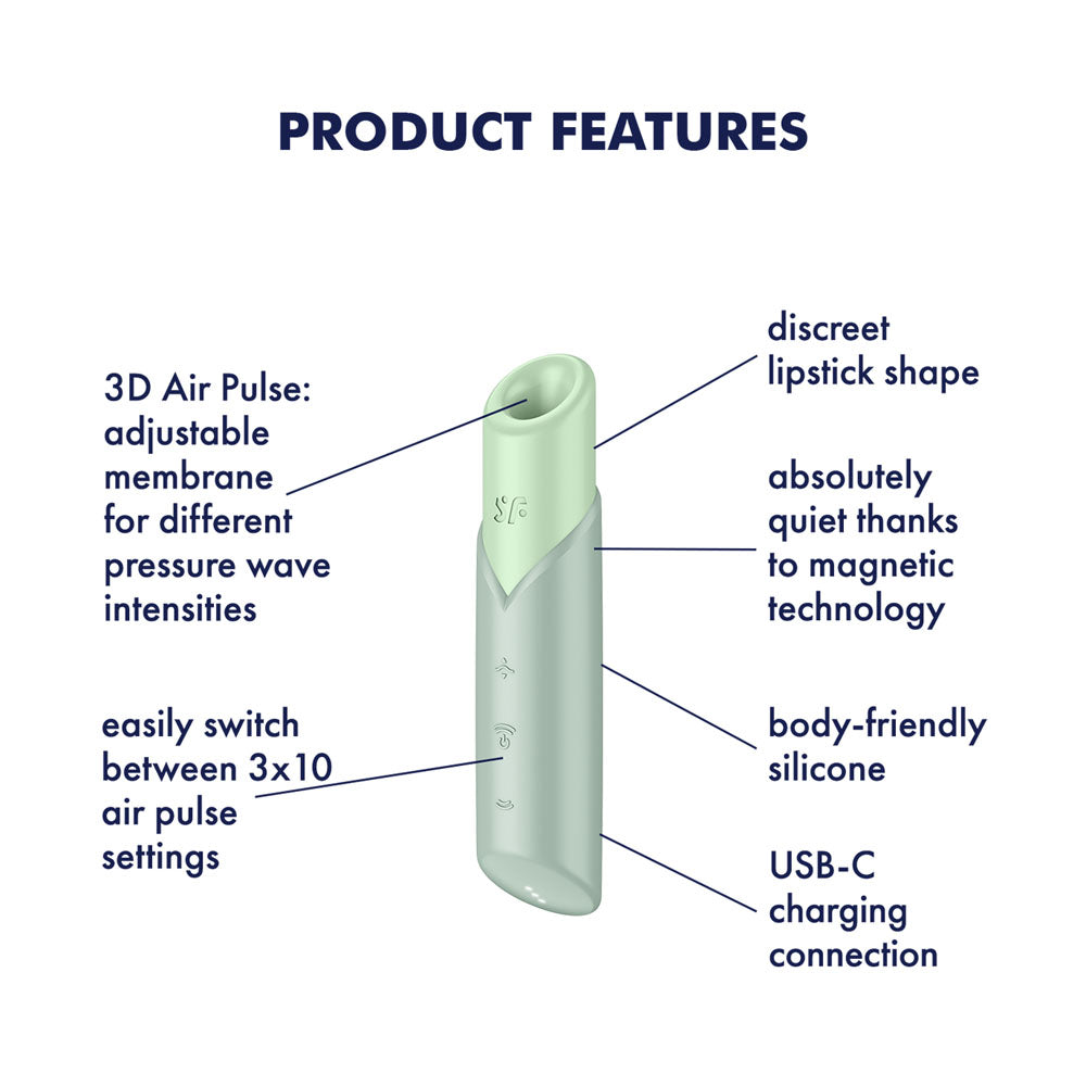 Satisfyer Naughty Kiss Mini – Compact Travel Size Clitoral Massager Secondary image