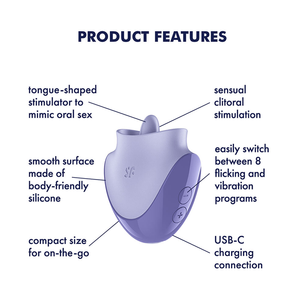 Satisfyer Tongue Dancer – USB Rechargeable Flicking Stimulator > Sex Toys For Ladies > Air Pulsation