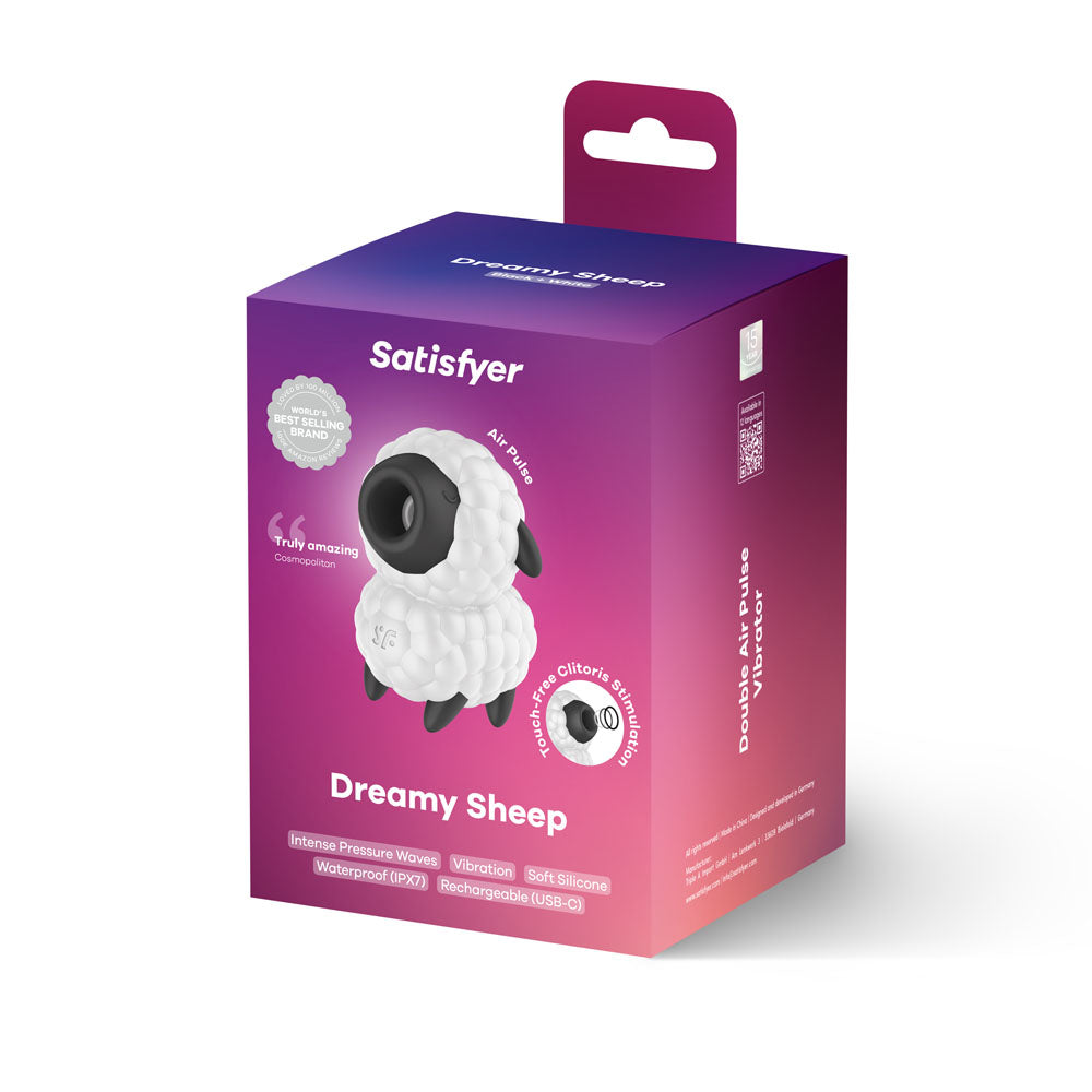Satisfyer Dreamy Sheep - /Black USB Rechargeable Vibrating Air Pulse Stimulator AIR PULSATION