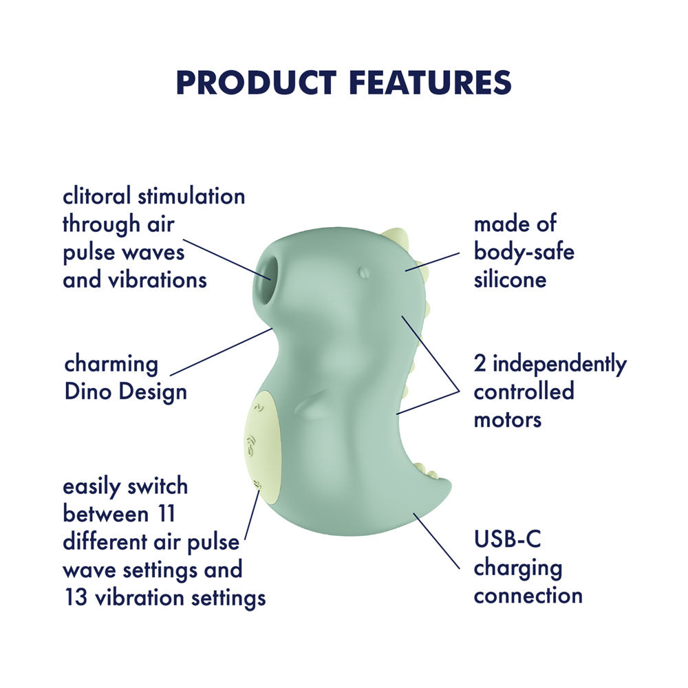 Satisfyer Din-Oooh (Green) – Pressure Wave Vibrator Secondary image