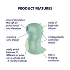Satisfyer Din-Oooh (Green) – Pressure Wave Vibrator > Sex Toys For Ladies > Air Pulsation