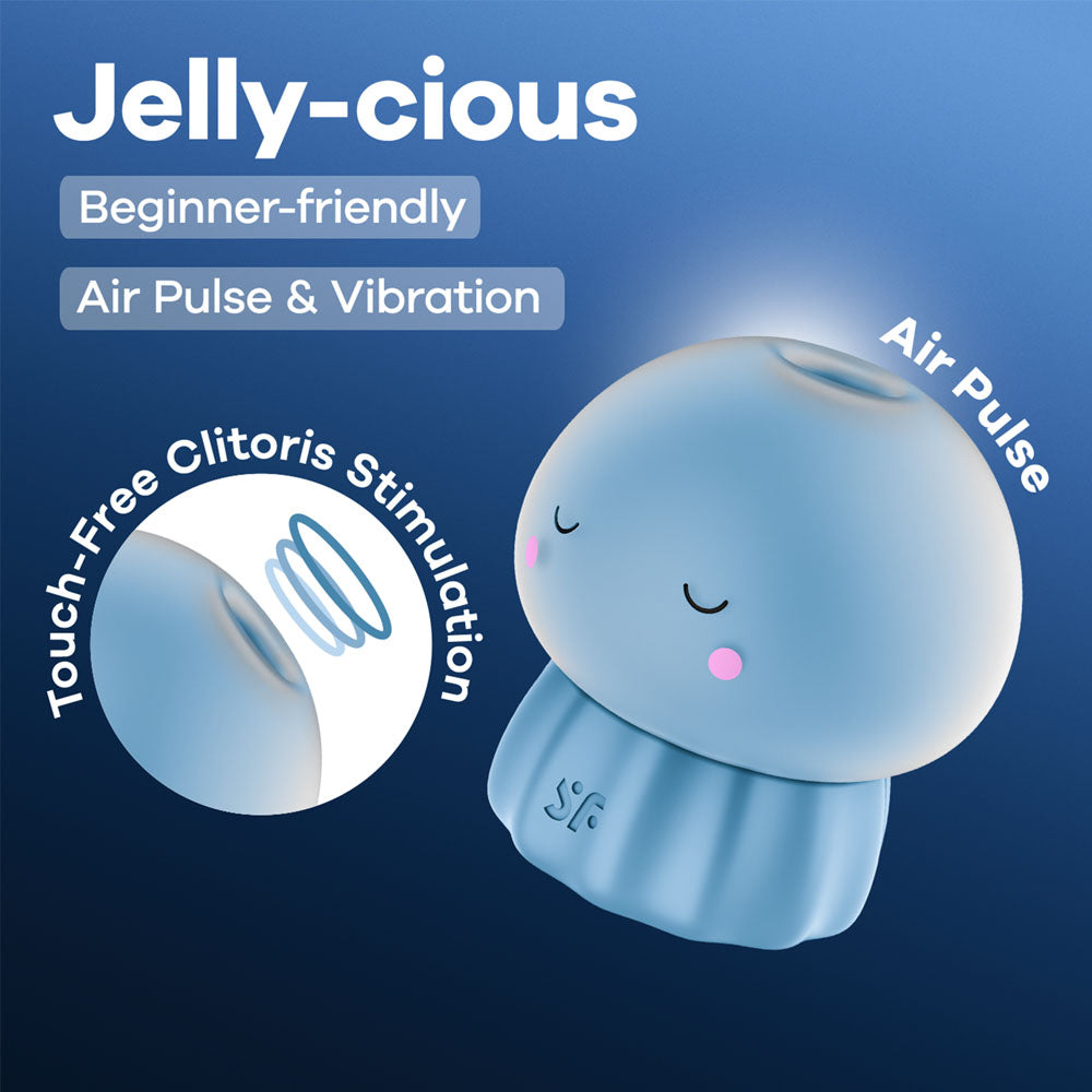 Satisfyer Jelly-Cious – Waterproof Air Pulse Vibrator Blue > Sex Toys For Ladies > Air Pulsation
