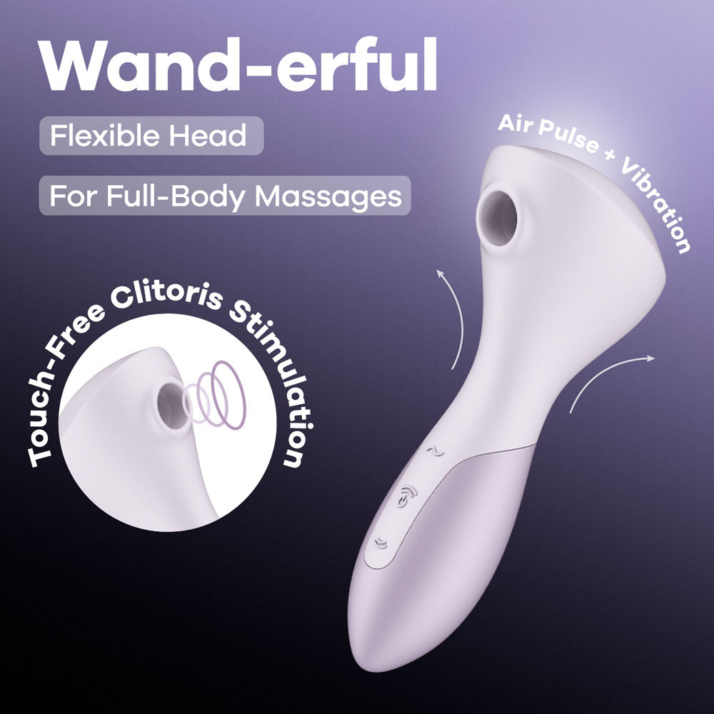 Satisfyer Wand-erful (Violet) – USB Rechargeable 15.8 cm Air Pulse Massage Wand Purple > Sex Toys For Ladies > Air Pulsation Main image