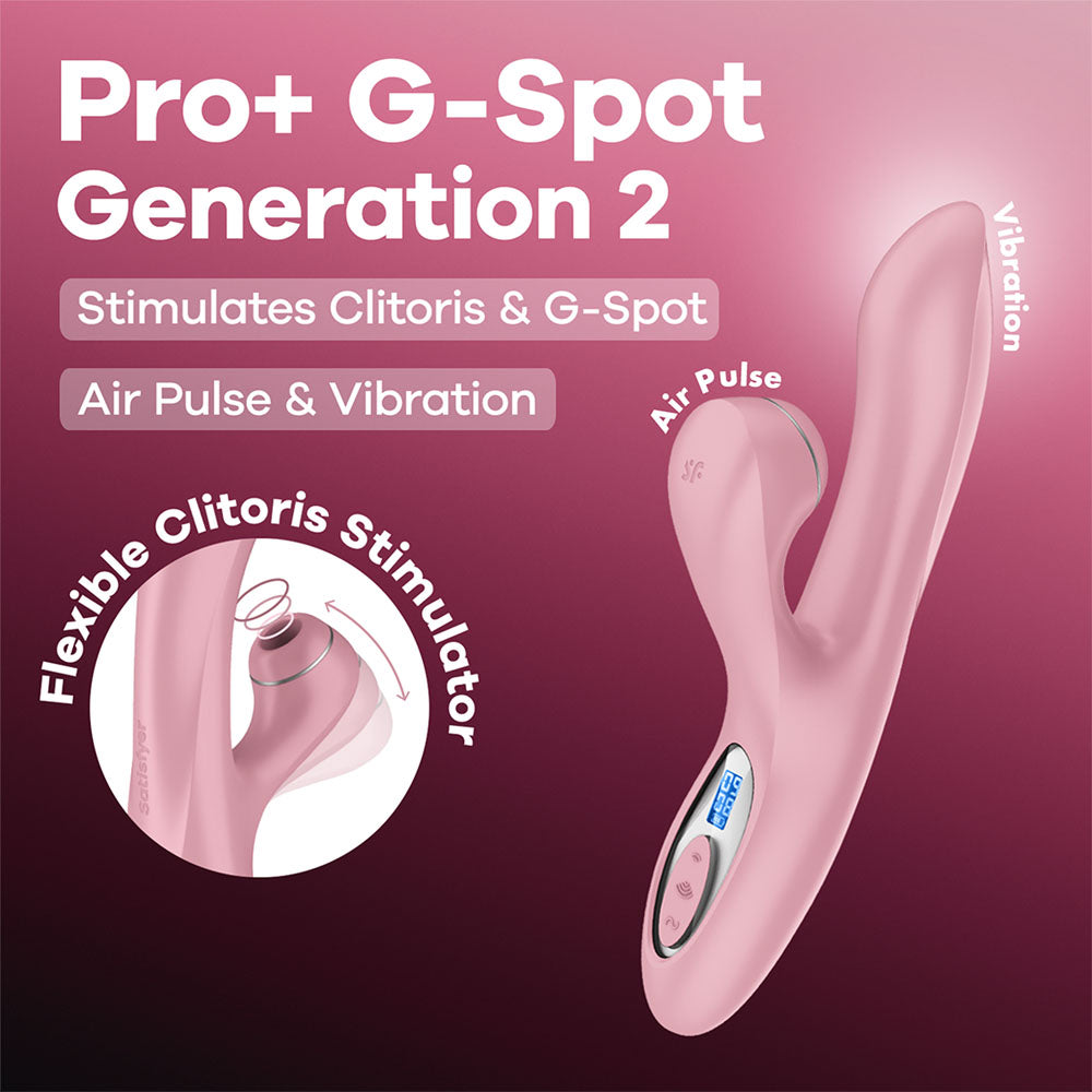 Satisfyer Pro G-Spot Generation 2 Rechargeable Rabbit Vibrator Pink > Sex Toys For Ladies > Air Pulsation