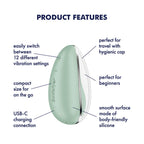 Satisfyer Drop To Go (Mint) – USB Rechargeable Clitoral Stimulator > Sex Toys For Ladies > Clitoral Vibrators and Stimulators