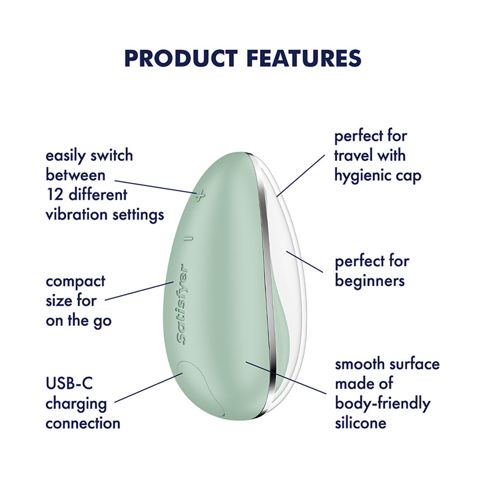 Satisfyer Drop To Go (Mint) – USB Rechargeable Clitoral Stimulator > Sex Toys For Ladies > Clitoral Vibrators and Stimulators