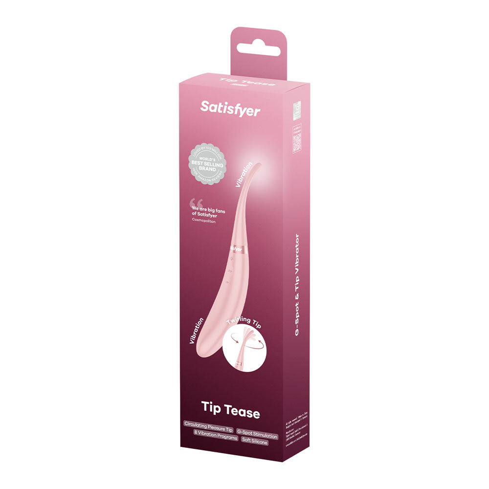 Satisfyer Tip Tease (Rose) – USB Rechargeable Rotating Vibrator with Twirling Tip > Vibrators > Standard Vibrators