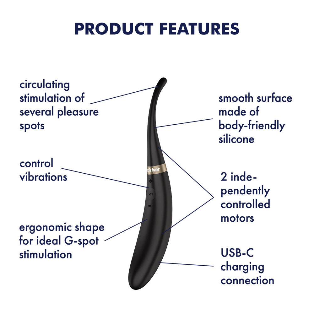 Satisfyer Tip Tease – USB Rechargeable Rotating Tip Vibrator Secondary image
