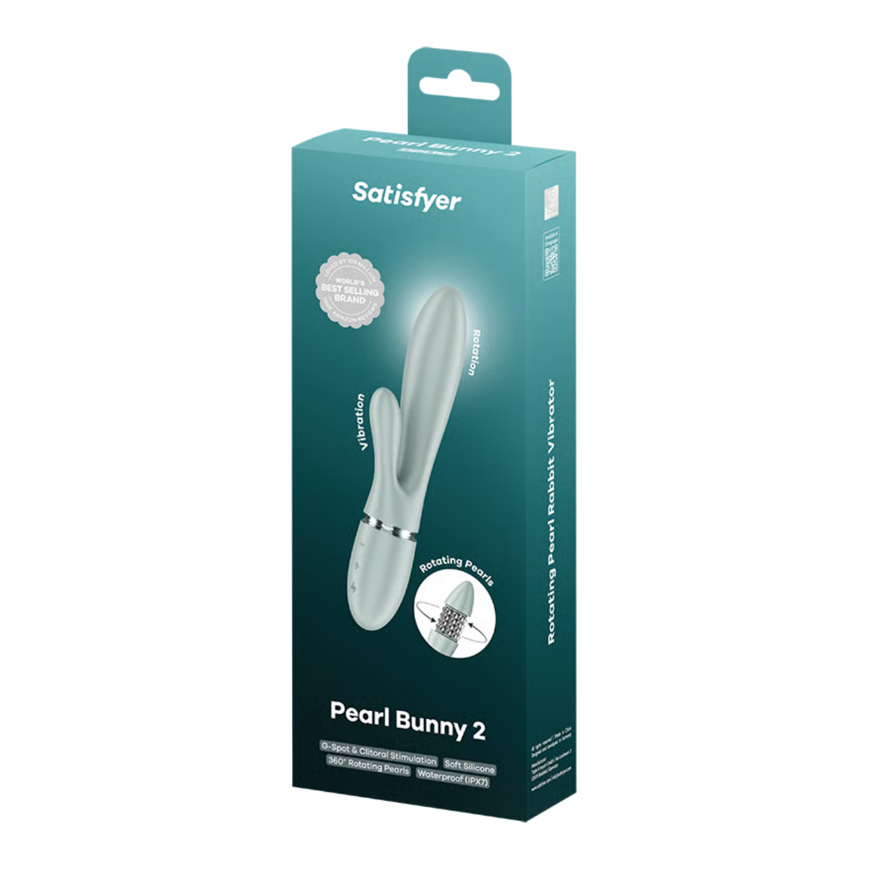 Satisfyer Pearl Bunny 2 (Grey Green) – Dual G-Spot Vibrator with Rotating Pearls Default Title > Sex Toys For Ladies > G-Spot Vibrators