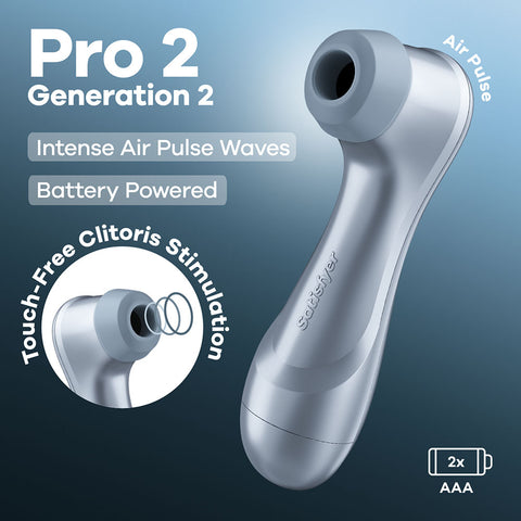 Satisfyer Pro 2 Generation 2 – Touch-Free Clitoral Stimulator Blue > Sex Toys For Ladies > Air Pulsation