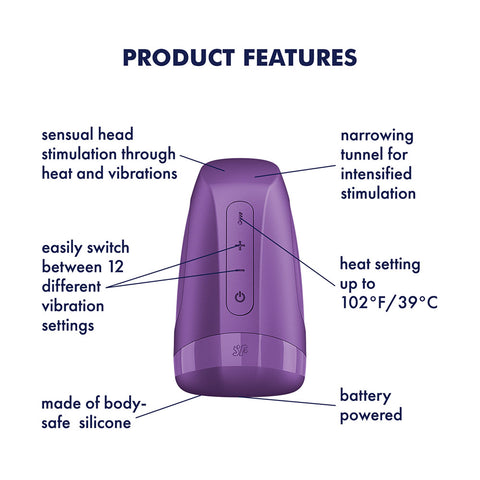 Satisfyer Men Heat Vibration – Heating and Vibrating Masturbator > Sex Toys For Men > Masturbators Premium