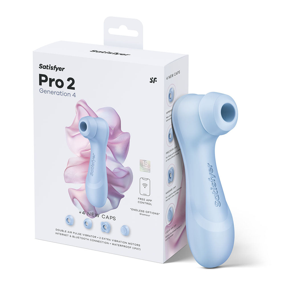 Satisfyer Pro 2 Generation 4 USB-C Rechargeable Clitoral Stimulator Blue > Sex Toys For Ladies > Air Pulsation Main image