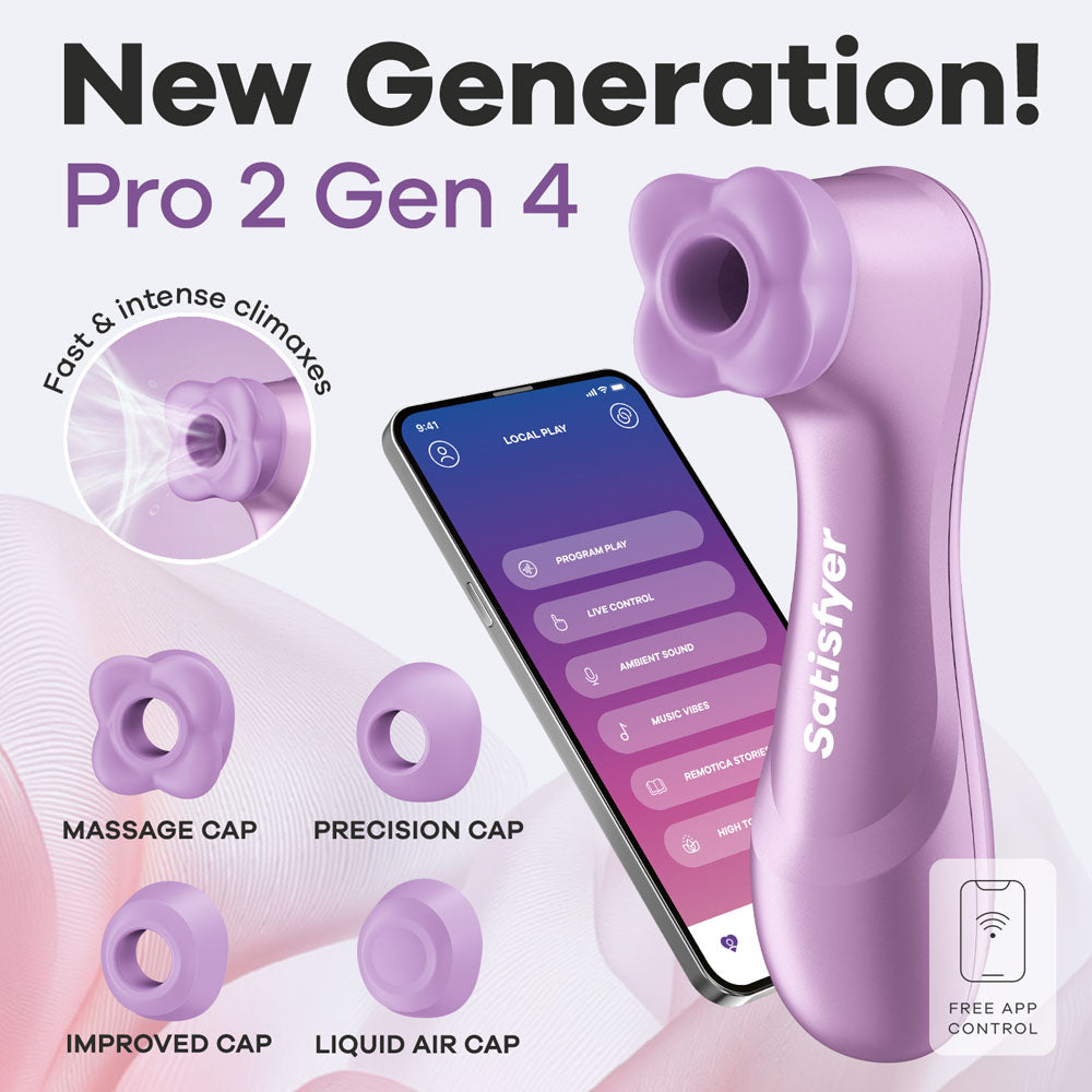 Satisfyer Pro 2 Generation 4 USB-C App-Controlled Clitoral Stimulator Secondary image