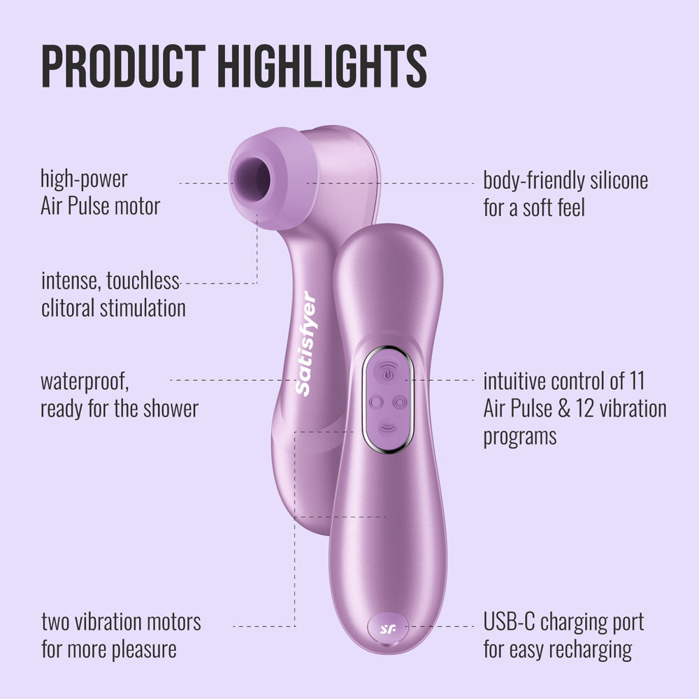 Satisfyer Pro 2 Generation 4 USB-C App-Controlled Clitoral Stimulator > Sex Toys For Ladies > Air Pulsation