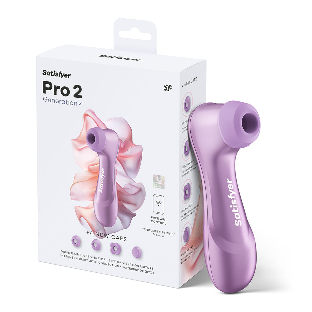 Satisfyer Pro 2 Generation 4 USB-C App-Controlled Clitoral Stimulator Purple > Sex Toys For Ladies > Air Pulsation Main image