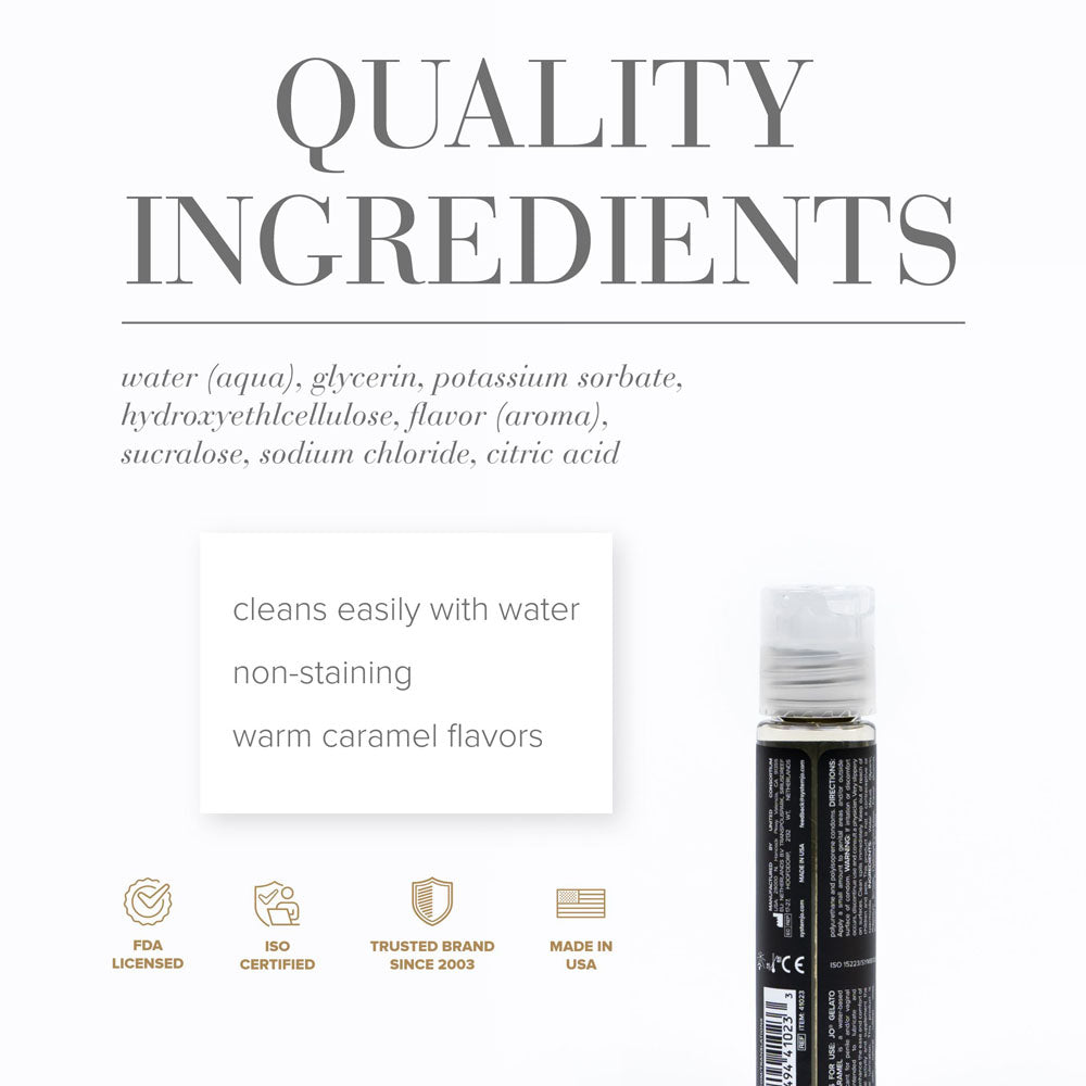 JO Gelato Salted Caramel (Salted Caramel) – Flavored Water-Based Lubricant 30 ml > Lube > Flavoured