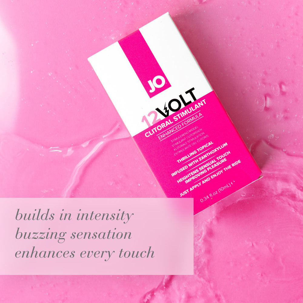 JO 12 Volt Clitoral Stimulant Gel – Oil-Based 10 ml Intense Sensation Gel Secondary image