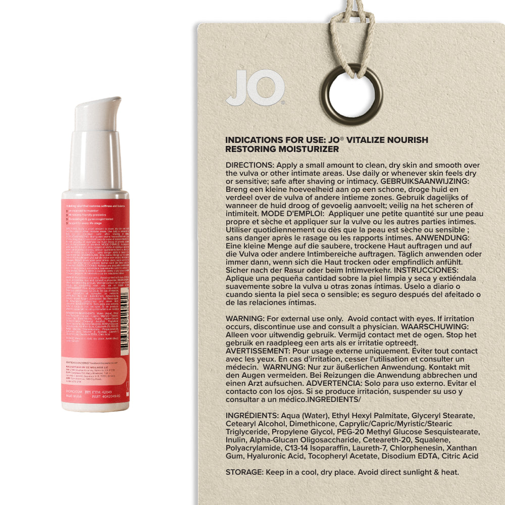 JO Vitalize Nourish Restoring Intimate Moisturiser – 60ml Moisturiser > Essentials > Bath & Body
