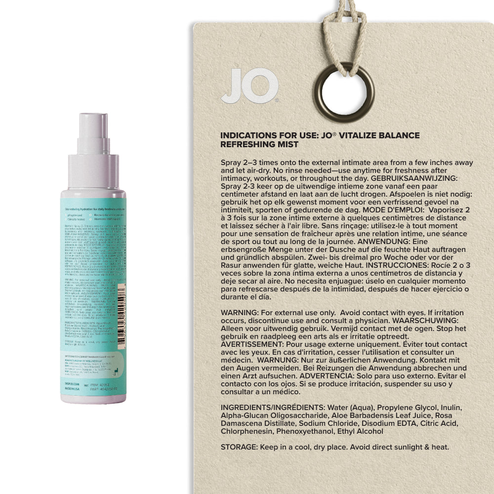 JO Vitalize Balance Refreshing Mist – pH-Balanced Intimate Spray 60ml > Essentials > Bath & Body