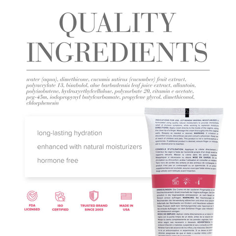 JO Renew Vaginal Moisturiser – 120ml Daily Hydrating Moisturiser > Essentials > Womens Enhancers