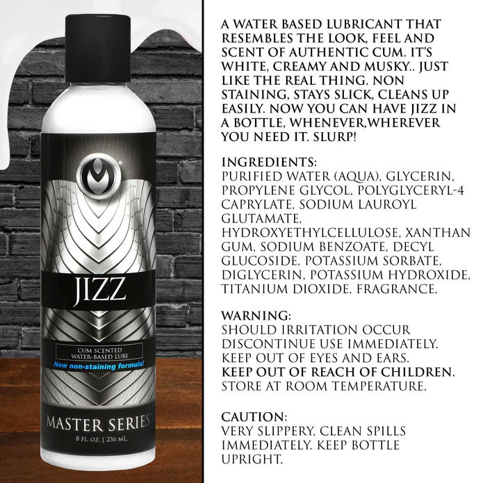 Master Series Jizz Scented Personal Lubricant 8 Ounce Speciality Lubricants