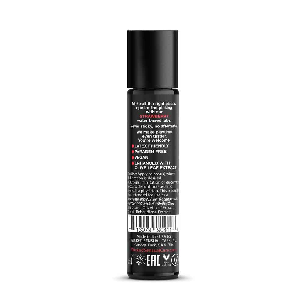 Wicked Aqua Strawberry Water Based Lubricant 30ml