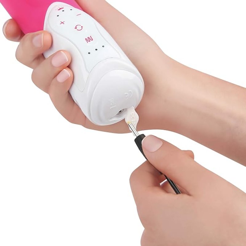 Rabbit Essentials Thrusting Rabbit Vibrator in Hot Pink with Enlarged G-Spot Tip and Charging > Vibrators > Ladies > Rabbit Multi