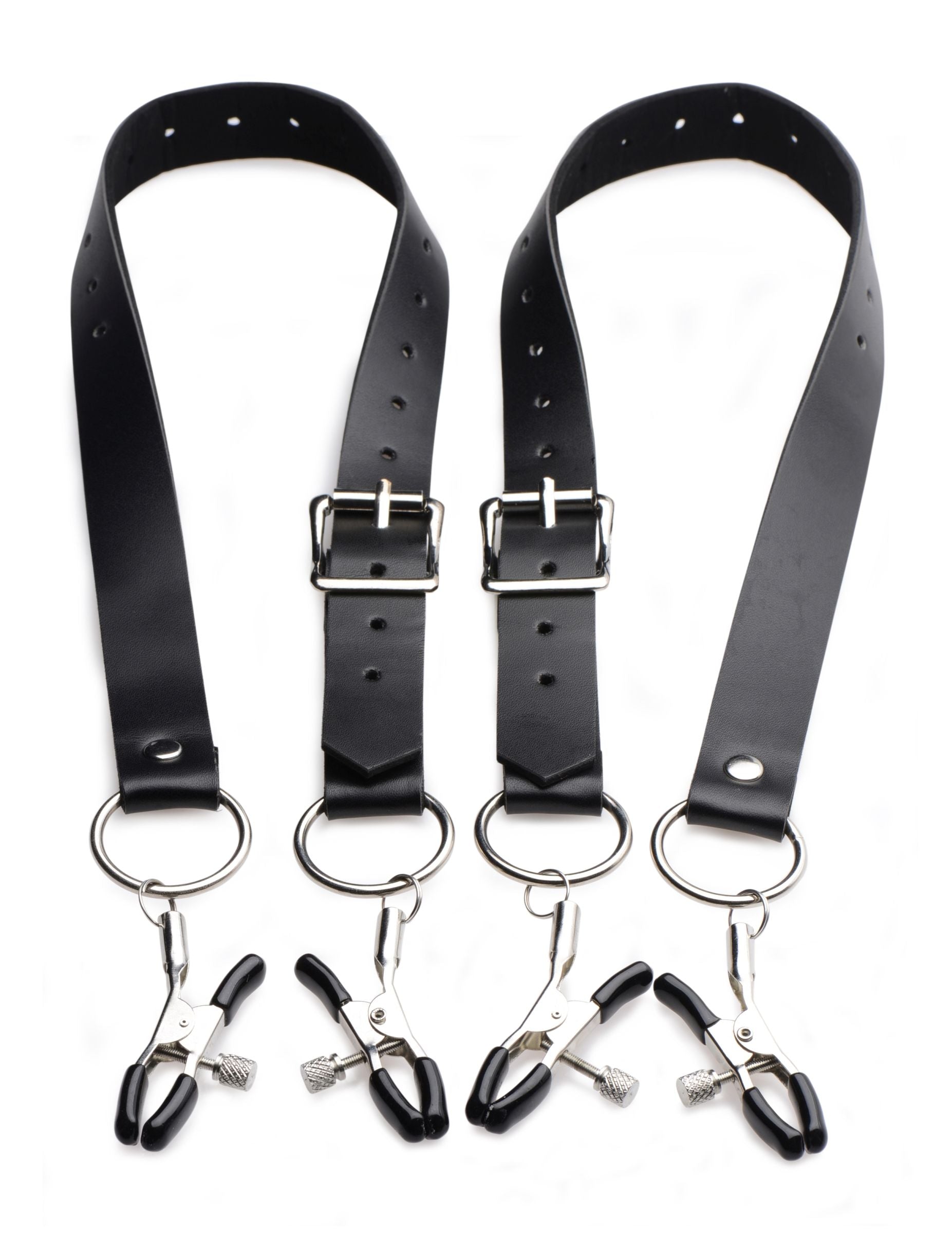 Labia Spreader Straps with Adjustable Clamps – Bondage Straps > Sex Toys > Sex Positioners