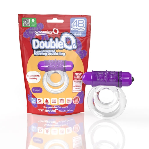 Double O 6 4B Low Pitch Bass Vibrating Ring with Raised Pleasure Ticklers and Extended Battery Life Secondary image