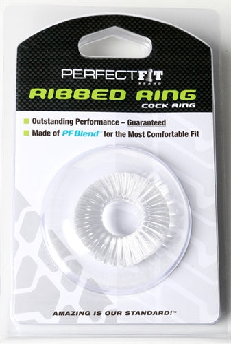 Perfect Fit Ribbed Clear Silicone Stretchy Ring – Stretchy Cock Ring > Cock Ring > Single
