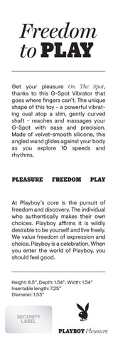 Playboy Pleasure On The Spot G-Spot Vibrator – Compact Powerful Vibrations Adult Toy Blue > Sex Toys For Ladies > G-Spot Vibrators