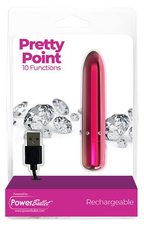 Pretty Point 4in Power Bullet Pink Vibrator with 10 Functions > Vibrators > Mini Vibrators