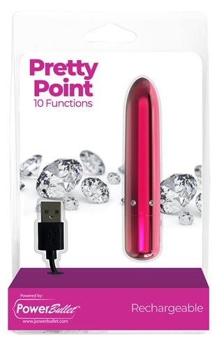 Pretty Point 4in Power Bullet Pink Vibrator with 10 Functions > Vibrators > Mini Vibrators