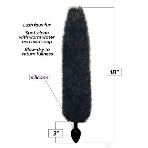 Foxy Fox Tail Silicone Butt Plug – Large Silicone Butt Plug > Anal Range > Tail Butt Plugs