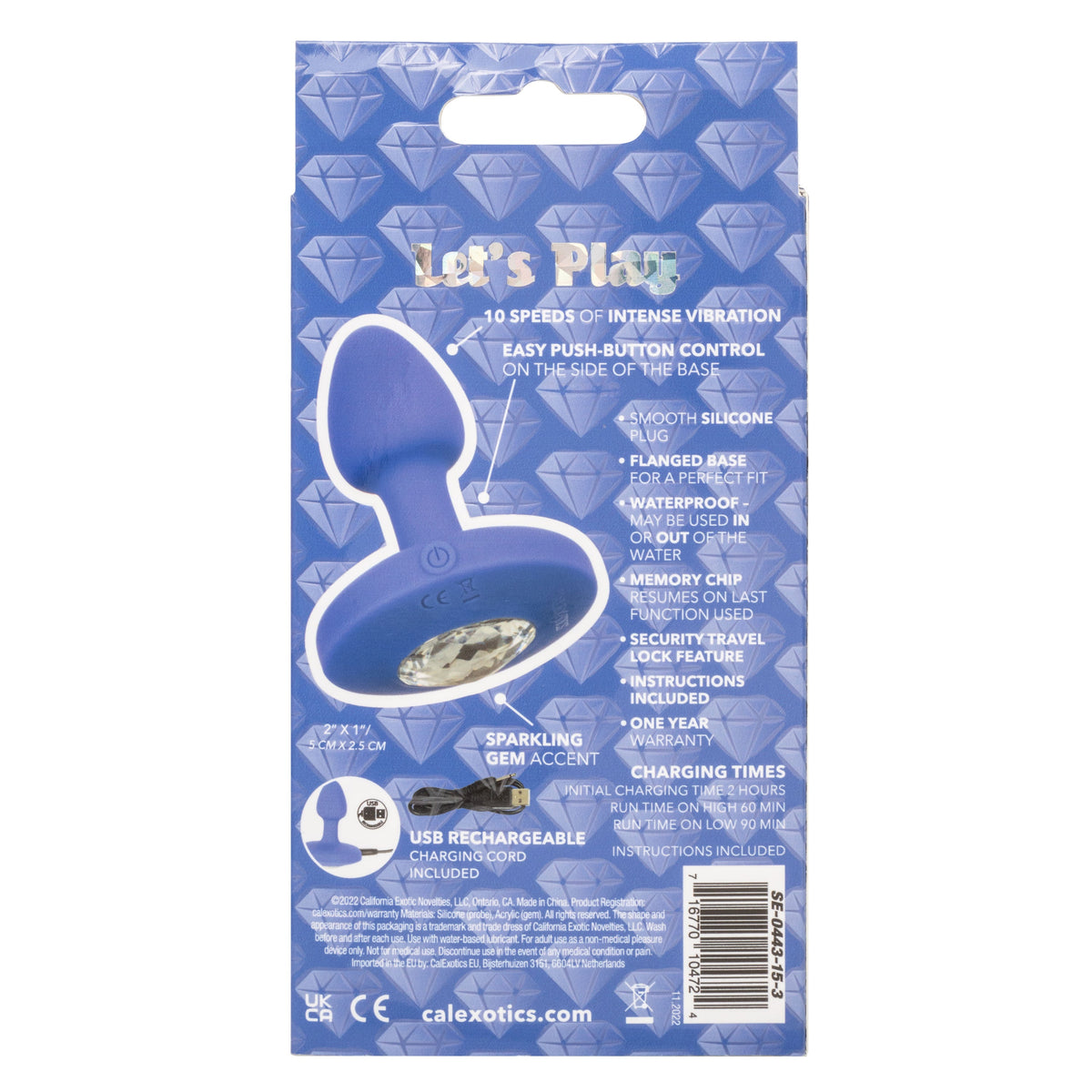 Cheeky Gems Small Vibrating Probe - Purple